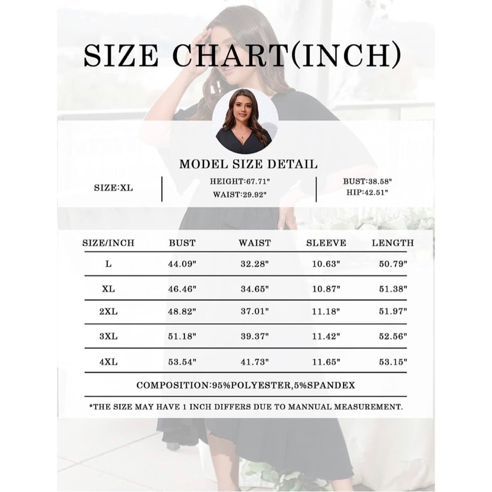 New SCOMCHIC Plus Size Navy Dress  - Size XL - Brand New Without Tags - Picture 6 of 6